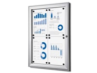 Twin Whiteboard Hängare För Inomhus Och Utomhus Med Skydd - 4 X A4 Silver 5210X23x6960mm (1St)