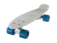 Ridge Glow In The Dark Retro Style Skateboard complet avec ABEC-7 roulements Blanc/Bleu - 56 cm