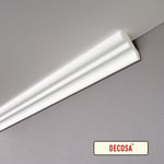 DECOSA Moulure D50 (Silvana) - polystyrène - blanc - 40 x 50 mm - long. 2 m - blanc