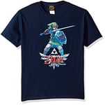 Nintendo Boys' Zelda Skyward Link Graphic T-Shirt, Navy, YXS