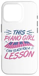 Coque pour iPhone 16 Pro Piano Girl Design de Piano pour Pianiste