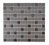 mosaik ws arch sq. mix brown ungl with glass 2,5x2,5x0