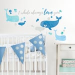 Roommates - Stickers - Écriture i Whale Always Love You - Hauteur 22,9 cm