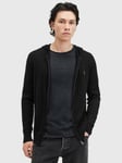 AllSaints Mode Merino Zip Hoodie, Black