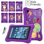 Purple Kids Eva Foam Tablet Cover Case For Amazon Fire 5 7 9th 2015 2017 2019