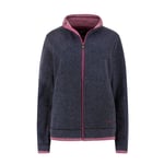 Weird Fish Womens/Ladies Ariana Grid Eco Friendly Full Zip Fleece Jacket (Navy) material_Synthetic - Size 14 UK