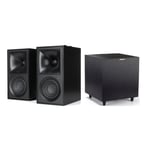 Klipsch The Fives og R-8SW Aktiv høyttaler med subwoofer - Sort