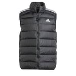 adidas Men's Essentials 3-Stripes Light Down Vest, Black, XL