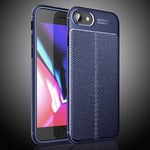 Apple iPhone SE (3nd Gen) Leather Texture Case Navy