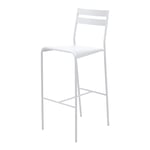 Fermob - Facto Bar Stool Cotton White 01 - Barstolar utomhus - Patrick Jouin - Vit - Metall