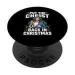 Put the Christ Back in Christmas Christian Faith Holiday PopSockets Adhesive PopGrip