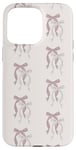 Coque pour iPhone 15 Pro Max Noeud rose Coquette noire Esthétique Cottagecore Girly