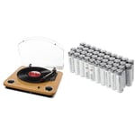 ION Audio Max LP - Vinyl Record Player/Turntable with Built In Speakers, USB Output for Conversion and Three Playback Speeds & Amazon Basics AA Alkaline Batteries, Industrial Double A, 40-Pack