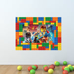Emmet Lego Movie Bricks Frame Full Multi Colour Wall Art Sticker Decal Mural Children's Superhero Transfer Graphic