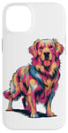 iPhone 14 Plus Cute Colorful Golden Retriever Dog Art for Pet Lovers Case