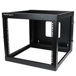 StarTech.com Rack Réseau Mural 8U à 4 Montants, Rack Serveur 19" avec Profondeur de Montage 19.8", Rack de Données Mural pour IT/AV/Panneau de Patch/Equipement IT - Conforme TAA (RK819WALLOH)