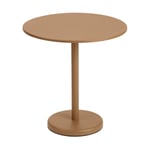 Muuto Linear steel café table V2 table Ø70 cm Burnt orange