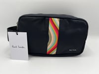 PAUL SMITH SWIRL Women's Black Nylon Wash Bag cosmetic make up Bag