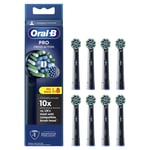 Oral-B Pro Cross Action Replacement Electric Toothbrush Heads Black Pack of 8