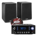 Bookshelf Stereo System with SHFB65 HiFi Speakers & AV120FM Bluetooth Amplifier