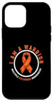 Coque pour iPhone 12 mini Ruban orange « I Am A Warrior » pour sensibilisation à la sclérose en plaques