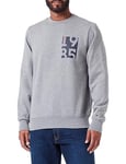 Tommy Hilfiger Men's Sweatshirt Crewneck no Hood, Grey (Medium Grey Heather), M