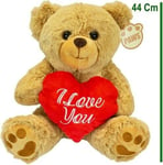 GG503	Peluche Ours brun avec Coeur 44cm