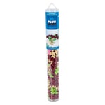 PLUS PLUS - Tube T-rex 100 PCS - PP4200 Jeu de Construction Bordeaux/Vert/Beige