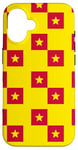 iPhone 16 Red Yellow Stars Square China Color Chinese Mandarin Pattern Case