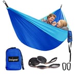 Unigear Hamac, 320 x 200 cm Ultra léger Hamac de Camping, 300 kg Capacité de Charge, Hamac de Voyage avec 1 Paire de Suspension, 2 mousquetons et Sac de Transport pour Jardin Camping Randonnée