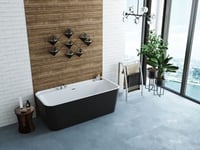 Baignoire îlot 170 x 78 cm Allibert Kolora noir mat