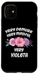 iPhone 11 Violeta Personalized Very Demure Very Mindful Violeta Name Case