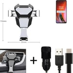  For OnePlus Nord 2 5G Airvent mount + CHARGER holder cradle bracket car clamp