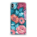 KEEPXYZ Compatible with iPhone XS Max Case, Colorful Vintage Floral Pattern Flexible TPU Soft Gel Protective Cover for iPhone XS Max 6.5" (2018)