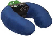 Wolf Essentials Adult Cozy Soft Microfiber Neck Pillow, Compact, Perfect for Plane or Car Travel, Royal