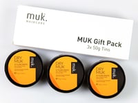 Dry Muk Triple Hair Wax Gift Pack 3x Tins of 50g Ultra Matt Strong  (£6.65 each)