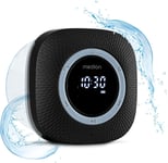 S66884 Radio de Douche avec Bluetooth (Radio de Salle de Bain,Radio FM,Ventouse,écran LED,IPX6 étanche,Batterie intégrée,MD43884) Noir(Q239)