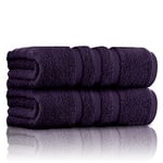 GC GAVENO CAVAILIA Ultra Soft Bath Towel Large - 550 GSM Ringspun Cotton Towels Set - Highly Absorbent Set of 2 Bath Towels - Washable, Purple