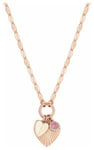 Lipsy Rose Gold Colour Crystal Heart Charm Pendant Necklace female