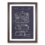 Big Box Art Record Player Patent Dark Framed Wall Art Picture Print Ready to Hang, Walnut A2 (62 x 45 cm)