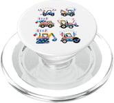 Happy 4th Of July Crane Truck Construction Toddler Kids Boys PopSockets PopGrip for MagSafe