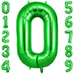 OFFCUP Ballon Chiffre 0 Vert | Ballon Anniversaire 0 An 101cm | Numéro de Ballon | Décoratif Ballon | D'hélium Decoration Anniversaire Fête Vacances Ans Anniversaire