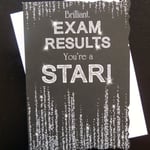 Brilliant Exam Result Card You're A Star male female SATs GCSEs A level degree