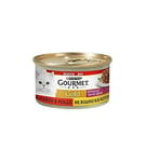 Gourmet Gold Tresses de Goût Nourriture Humide pour Chats avec Poulet et Boeuf, 85 GR