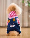 Belle chiot chien vêtements pour animaux de compagnie à capuche pull chaud chemise chiot automne hiver manteau chien mode combinaison vêtements pour chiens animaux de compagnie (couleur: B, taille: S)