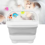 Folding Baby Bath Toy Basket Cute Foldable Bath Toy Organizer Quick Drain Drying