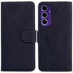 SATURCASE Coque pour Samsung Galaxy A16, Toucher Confortable PU Cuir Magnétique Flip Portefeuille Support Porte-carte Protecteur Housse Étui pour Samsung Galaxy A16 (FG-Noir)