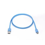 Câble Plat USB-C vers USB 1m pour Samsung S8/S9/S10 - Bleu