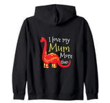 I love my mum more than Dinosaur Kindergarten Zip Hoodie