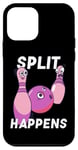 Coque pour iPhone 12 mini Split Happens Bowler Funny Bowling